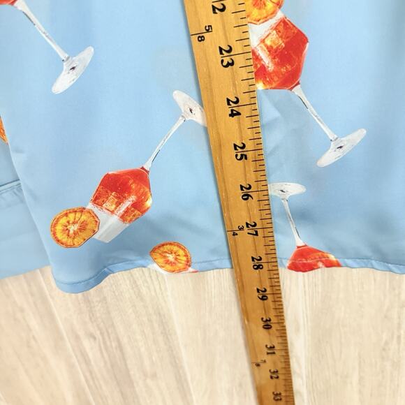 Show Me Your MuMu Satin Pajama Top Women Small Saint Spritz Cocktail Sleep Shirt - Picture 12 of 14